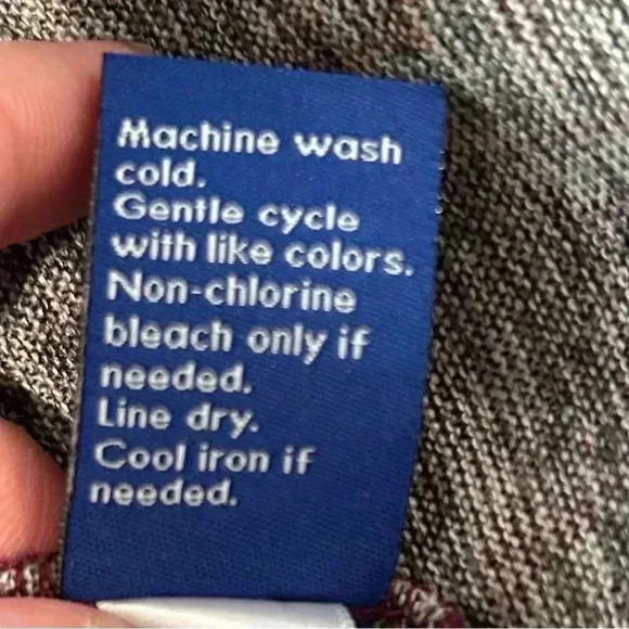 Apt 9 Floral Long Sleeve Round Neck Blouse Sz L Maroon Side Tie Shirt Fall Boho - Picture 10 of 11